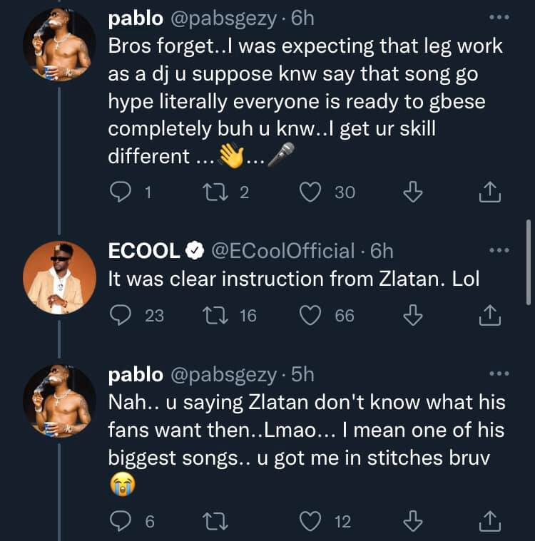 Zlatan told me do it- DJ Ecool defends himself after trolls for skipping Burna Boy's part in a song he made with Zlatan at Davido?s concert