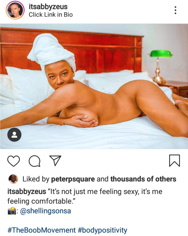 Boob Movement founder, Abby Chioma goes completely clothless in new sultry photo