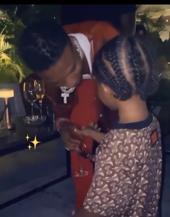 Wizkid’s Son, Zion, Ask For A Sip From His Alcoholic Wine (Video)