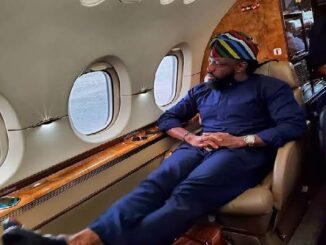 Photos: Timaya shows off his new private Jet