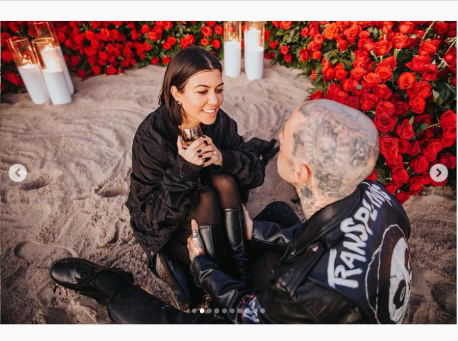 ''I woke up all night thinking it was a dream'' - Kourtney Kardashian shares lovely photos from Travis Barker engagement