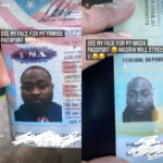 “Nigeria will stress you”- Davido says as he shares the different ‘faces’ he wore on his American and Nigerian passport Davido shared photos from his American and Nigerian passports. In the photos, he looked settled in the photo on his American passport. He however looked sleepy in the photo on his Nigerian passport. ''See my face for my Naija passport. Nigeria will stress you''he wrote