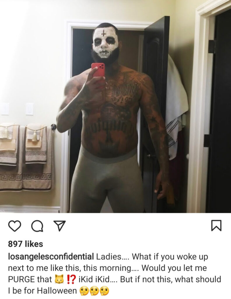 Rapper the Game shares photos of his male massive member with a caption