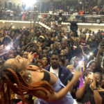 Moment Ayra Starr Strips Off Her Cloth While Performing For UNIBEN Students (Video)