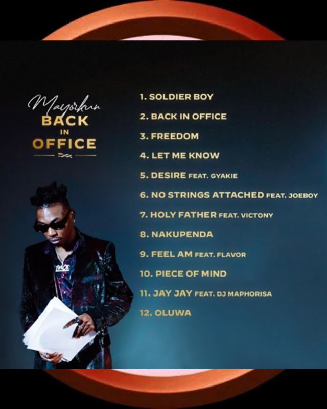 Singer Mayorkun Reveals The Track List And Date For His Album ‘Back In Office’