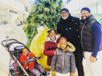 Lovely photo of veteran actor, Richard Mofe-Damijo, with his son and grandkids
