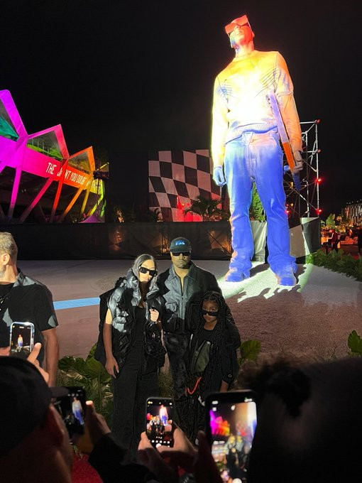 Kim Kardashian and Kanye West reunite at Virgil Abloh’s Louis Vuitton tribute in Miami (photos)