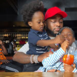 Davido's kids, Imade and Ifeanyi, play together with their father (video)