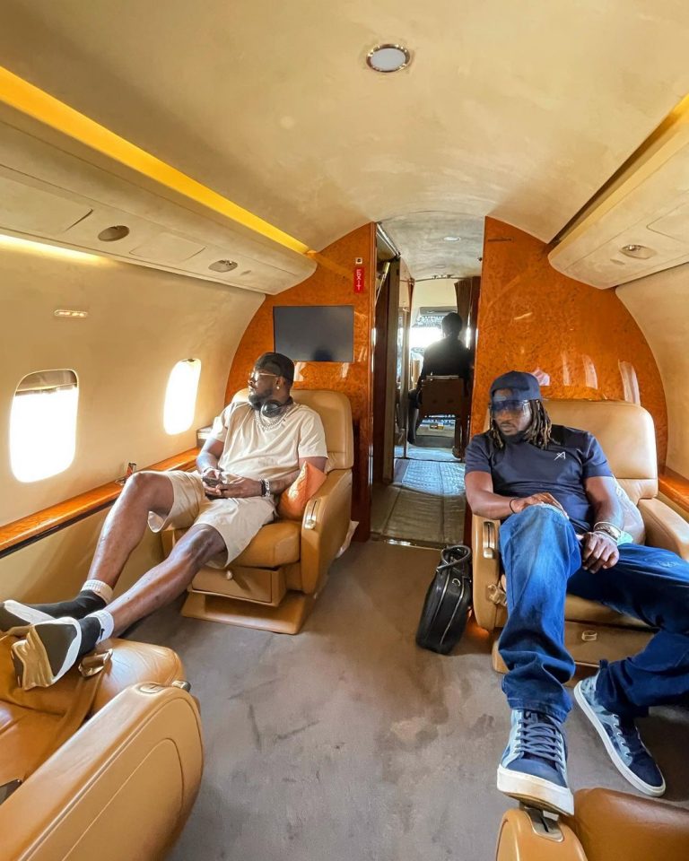 P-Square Peter And Paul Okoye Cool Off Inside A Private Jet (Photos)