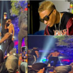 Moment Over-excited fans grabs Wizkid, tears his trousers on stage [VIDEO]