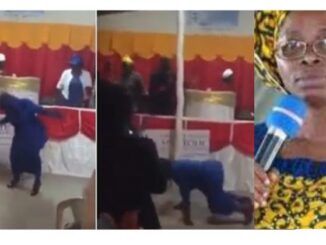 Evangelist Funmilayo Adebayo Aka Mummy G.O ‘twerks’ in church (Video)