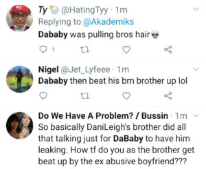 DaBaby and his crew publicly beat up his baby mama, DaniLeigh's brother (video)