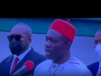 Video showing moment Prof. Charles Soludo warns those making noise to leave his swearing-in ceremony