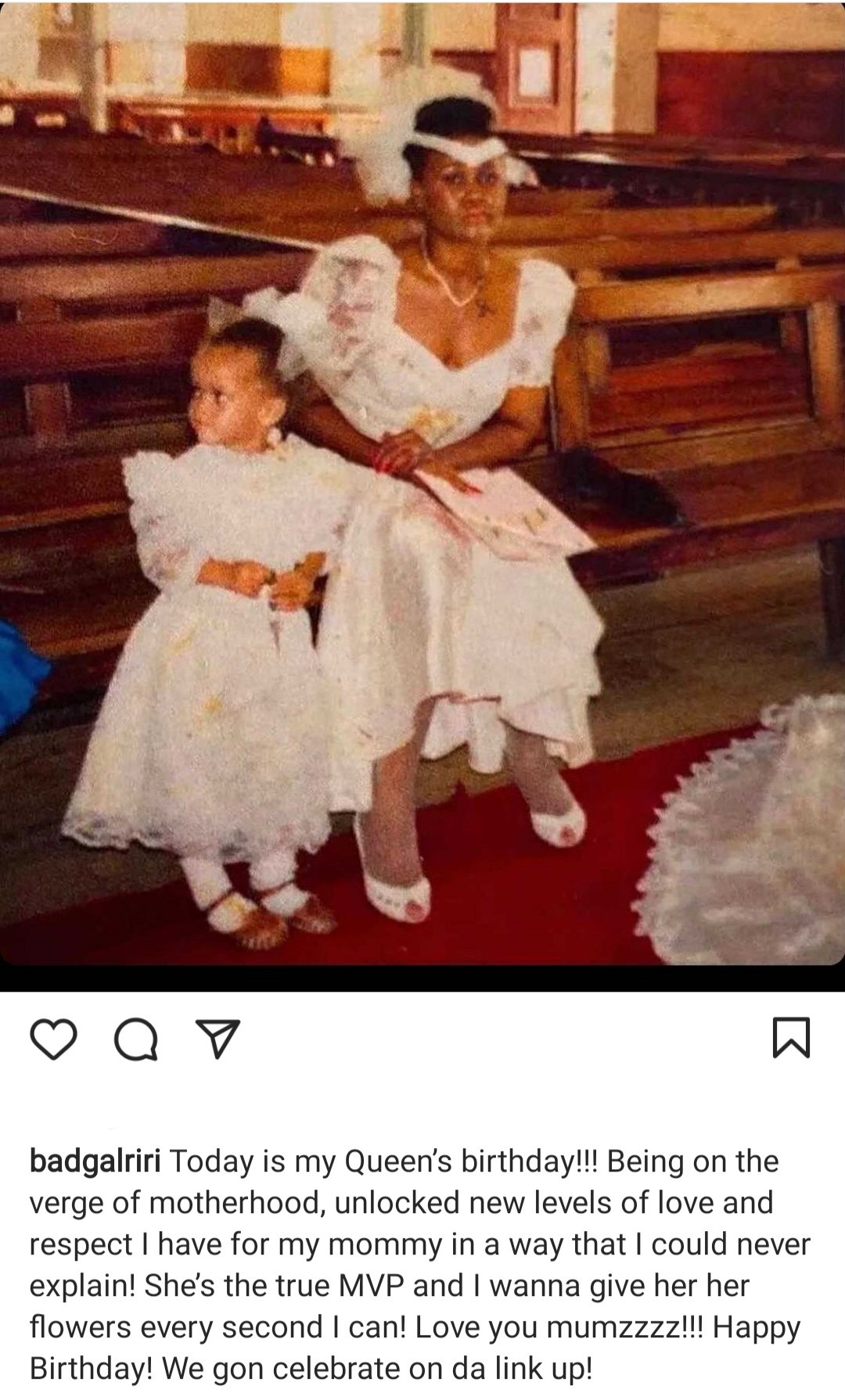 Rihanna celebrates her mother's birthday with throwback photo says "motherhood unlocked new levels of love and respect"