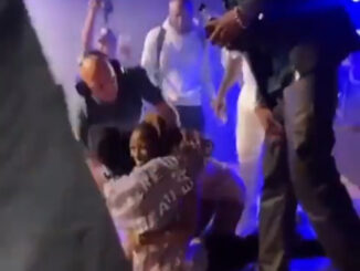 Video: Female fan dragged off stage after climbing on singer Omah Lay during his performance in Sweden