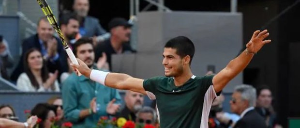 TENNIS: Carlos Alcaraz Beat Alexander Zverev In Two Sets To Take The Madrid Open Title On Sunday