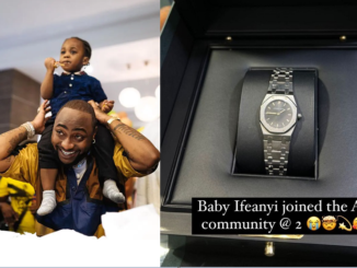 Video: Davido 'buys' his 2-year-old son Ifeanyi $320k luxury time piece