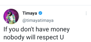 Singer Timaya Explains What Happens To Men Who Do Not Have Money