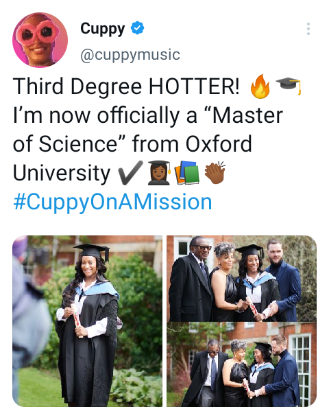 Best photos as DJ Cuppy graduates from Oxford University